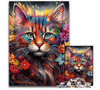 Puzzle 1000 Pieces Jigsaw Fantasy Cat Challenging Puzzles Family Fun Activity, Brain Challenge, for Teenager 26X38CM/10.23x14.96inch