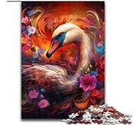 Puzzle 1000 Pieces Jigsaw Fantasy Swan Puzzles for Adults size 26x38cm Relax & Challenge, Colorful Home Decor Art, for Friends