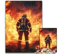 Puzzle 1000 Pieces Jigsaw Firefighter Cardboard Jigsaw Puzzles for Home Decoration Gifts, Family Challenging Toy Perfect for Game Nights 26X38CM