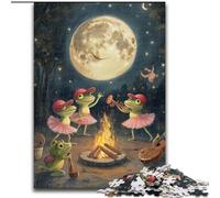 Puzzle 1000 Pieces Jigsaw Frog Bonfire Party Adult Jigsaw Puzzles 1000 Pieces Family Activity Game, Home Decor Wall Art (Size 26x38cm)