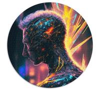 Puzzle 1000 Pieces Jigsaw Futuristic Time Traveler Puzzles for Adults Family Interaction & Brain Challenge, Family Activity Challenge (67.5x67.5cm)