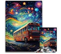 Puzzle 1000 Pieces Jigsaw Galaxy Bus Challenging Puzzles Family Fun Activity, Brain Challenge, for Teenager 26X38CM/10.23x14.96inch