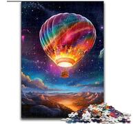 Puzzle 1000 Pieces Jigsaw Galaxy Hot Air Balloon Made of Wood, Ideal for Home & Office Decor, for Birthday 50x75cm DIY Art Decor