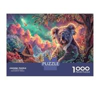 Puzzle 1000 Pieces Jigsaw Gift Set - Koala On Eucalyptus Tree Home Decoration Wildlife Challenging Great Gift Adults 70x50cm/1000pcs
