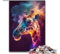 Puzzle 1000 Pieces Jigsaw Giraffe Nebula Made of Wood, Perfect for Family Fun on Birthdays, Christmas 50x75cm Educational & Fun Indoor Game for Home Decor