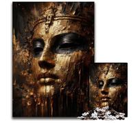 Puzzle 1000 Pieces Jigsaw Golden Cleopatra Challenging Puzzles Adult Game Gift Family Interactive Game Brain Challenge Gift 1000 PCS(38x26cm)