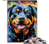 Puzzle 1000 Pieces Jigsaw Graffiti Painting Shark Challenging Puzzles Challenging Brain Teaser for Teenager, Family Game Night Fun 50x75cm
