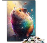 Puzzle 1000 Pieces Jigsaw Guinea Pig Painting Wooden Jigsaw Puzzles size 50x75cm Brain Challenge, for Teenagers & Home Decor