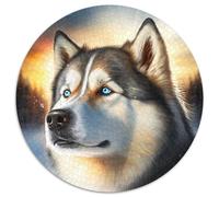 Puzzle 1000 Pieces Jigsaw Husky Jigsaw Puzzles for Adults Family Game Night Fun, DIY Decorative Artwork 67.5x67.5cm