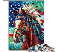 Puzzle 1000 Pieces Jigsaw Indian Horse Puzzles for Adults 26X38CM for Teenagers, Couples, And Friends for Birthdays, Christmas