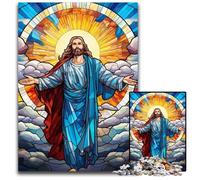 Puzzle 1000 Pieces Jigsaw Jesus in The Sky Challenging Puzzles Family Fun Activity, Brain Challenge, for Teenager 26X38CM/10.23x14.96inch