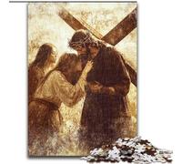 Puzzle 1000 Pieces Jigsaw Jesus Wooden Jigsaw Puzzles for Adults Family Interactive Game, Brain Teaser Gift, Educational Toy (Size 50x75cm)