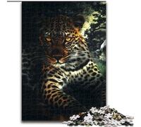 Puzzle 1000 Pieces Jigsaw Leopard And The Bird Made of Wood, Skill Level Beginner, Great for Birthday 50x75cm Engaging Family Game Night Activity