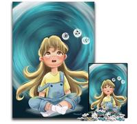 Puzzle 1000 Pieces Jigsaw Little Girl Paper Puzzles Creative Family GameHome Decor for Teenagers 1000 PCS(38x26cm)