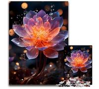 Puzzle 1000 Pieces Jigsaw Magic Lotus FlowerPaper Jigsaw Challenging Brain Teaser for Teenagers Family Game Night Fun 1000 PCS(38x26cm)