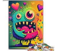 Puzzle 1000 Pieces Jigsaw Monster Love Frenzy Art Puzzles for Adults size 26x38cm Perfect for Teenagers & Collectors, Ideal Home Decor & Travel Gift