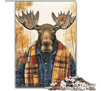 Puzzle 1000 Pieces Jigsaw Moose in Autumn Puzzle for Teenagers, Couples, And Friends for Birthdays, Christmas (size 50x75cm)