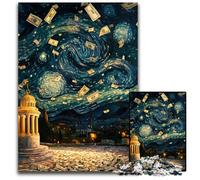 Puzzle 1000 Pieces Jigsaw Night Sky Dollar Bills Cardboard Puzzles for Age 14+ Educational Challenge Fun Activities at Home, Birthday Gifts, Travel Gifts 26X38CM