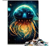 Puzzle 1000 Pieces Jigsaw Octopus Made of Wood, for Parents, Lovers, Friends - Age 14+ 50x75cm Engaging Family Game Night Activity
