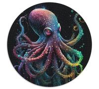 Puzzle 1000 Pieces Jigsaw Octopus Monster 1000 Piece Round Jigsaw Puzzle Brain Challenge, for Teenagers & Home Decor 67.5x67.5cm