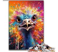 Puzzle 1000 Pieces Jigsaw Ostrich Puzzles for Adults size50x75cm Relax & Challenge, Colorful Home Decor Art, for Friends