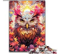 Puzzle 1000 Pieces Jigsaw Owl Made of Wood, Skill Level Beginner, Great for Birthday 50x75cm Adult & Family Activity, DIY Home Decor Gift