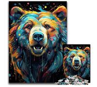 Puzzle 1000 Pieces Jigsaw Painting Color Starry Sky Bear Jigsaw Puzzles for Adults Home Activity for Holidays Birthdays And Family Game Nights 1000 PCS(38x26cm)