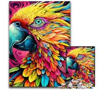 Puzzle 1000 Pieces Jigsaw Parrot Challenging Puzzles Family Fun Activity, Brain Challenge, for Teenager 26X38CM/10.23x14.96inch