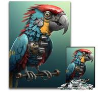 Puzzle 1000 Pieces Jigsaw Parrot Robot Wooden Puzzles Creative Family GameHome Decor for Teenagers 1000 PCS(75x50cm)