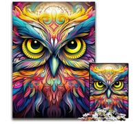 Puzzle 1000 Pieces Jigsaw Pink Owl Challenging Puzzles Family Fun Activity, Brain Challenge, for Teenager 50x75CM/19.68x29.52inch