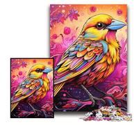 Puzzle 1000 Pieces Jigsaw Pink Sparrow cardboard Jigsaw Puzzles for Adults 26x38 cm Challenging Brain Teaser for Teenagers, Family Fun Interactive Game