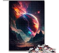 Puzzle 1000 Pieces Jigsaw Planet Colorful Nebulae Made of Wood, Skill Level Beginner, Great for Birthday 50x75cm Adult & Family Activity, DIY Home Decor Gift