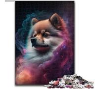 Puzzle 1000 Pieces Jigsaw Pomeranian Cloud Made of Wood, Skill Level Beginner, Great for Birthday 50x75cm Adult & Family Activity, DIY Home Decor Gift