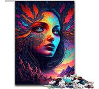 Puzzle 1000 Pieces Jigsaw Psychedelic By Nature Made of Wood, for Parents, Lovers, Friends - Age 14+ 50x75cm Engaging Family Game Night Activity