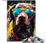Puzzle 1000 Pieces Jigsaw Psychedelic Golden Hair Dogs Puzzle for Teenagers, Couples, And Friends for Birthdays, Christmas (size : 50x75cm)
