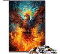 Puzzle 1000 Pieces Jigsaw Psychedelic Phoenix Puzzle Made of cardboard, for Birthdays, Christmas, Halloween, Thanksgiving, Easter 1000pcs(26x38cm)