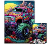 Puzzle 1000 Pieces Jigsaw Psychedelic Truck Challenging Puzzles Family Fun Activity, Brain Challenge, for Teenager 26X38CM/10.23x14.96inch