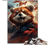Puzzle 1000 Pieces Jigsaw Red Panda Art 1000Pc Adults Jigsaw Puzzle Family Bonding Activity, Home Decor Gift, Family Toy Game (Szie 50x75 cm)