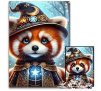 Puzzle 1000 Pieces Jigsaw Red Panda WizardWooden Jigsaw Challenging Brain Teaser for Teenagers Family Game Night Fun 1000 PCS(75x50cm)