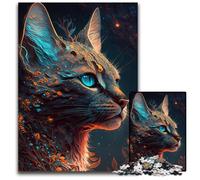 Puzzle 1000 Pieces Jigsaw Savannah Cat Mythos Puzzles for Adults Brain Challenge Game for Teenagers & Family Interaction 26X38CM/10.23x14.96inch