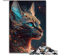 Puzzle 1000 Pieces Jigsaw Savannah Cat Mythos Puzzles for Adults Family Fun Craft, Perfect for Birthdays, Holidays Size 26X38CM