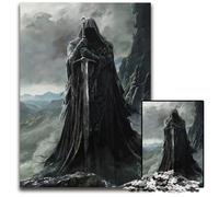 Puzzle 1000 Pieces Jigsaw Shadowed Swordbearer Wooden Jigsaw Puzzles DIY Decoration Brain Challenge for Adult Family 1000 PCS(75x50cm)