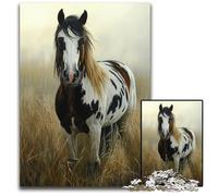 Puzzle 1000 Pieces Jigsaw Short Horse Cardboard Puzzles for Age 14+ Educational Challenge Fun Activities at Home, Birthday Gifts, Travel Gifts 26X38CM