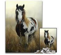 Puzzle 1000 Pieces Jigsaw Short Horse Wooden Jigsaw Puzzles for Age 14+ Educational Challenge Fun Activities at Home, Birthday Gifts, Travel Gifts 50X75CM