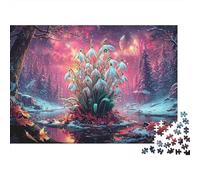 Puzzle 1000 Pieces Jigsaw - Snowdrops Bloom Under Pink Moon, Scenery Impossible Challenge for Adults, Educational Game & Home Decoration, 52x38cm/1000pcs