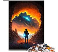 Puzzle 1000 Pieces Jigsaw Space Astronaut Made of Wood, Skill Level Beginner, Great for Birthday 50x75cm Adult & Family Activity, DIY Home Decor Gift