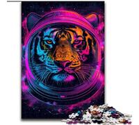 Puzzle 1000 Pieces Jigsaw Space Astronauts Tiger Puzzle Made of Wood, for Birthdays, Christmas, Halloween, Thanksgiving, Easter 1000pcs(50x75cm)