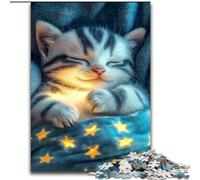 Puzzle 1000 Pieces Jigsaw Star Cat Jigsaw Puzzles Made of Wood Ideal for Home & Office Decor, for Birthday size 50X75CM
