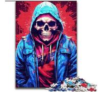 Puzzle 1000 Pieces Jigsaw Street Cred Skull Puzzles for Adults size 26x38cm Perfect for Teenagers & Collectors, Ideal Home Decor & Travel Gift
