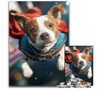 Puzzle 1000 Pieces Jigsaw Superhero DogPaper Jigsaw Challenging Brain Teaser for Teenagers Family Game Night Fun 1000 PCS(38x26cm)